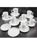 (16) Pc Crate &amp; Barrel Kahla Espresso Cups Saucers White Cappuccino Germ... - $135.30