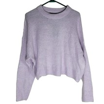 Streetwear Society Sweater Light Purple Womens XL Short Cropped Fluffy Soft - £13.86 GBP