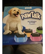 Poodl Paw Talk Set of 4 Recordable Buttons  unleash your dog&#39;s inner voi... - £17.82 GBP