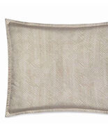 Sferra Dessia Euro Continental Sham Putty Cotton Sateen Jacquard Italy New - $49.90