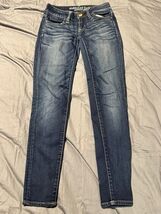 American Eagle Super Low Jegging Super Stretch Dark Wash Women’s 00 Short - $267.50 MXN