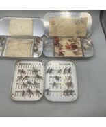 Vintage Alex.Martin UK fly box / wallet  Full of Fly Fishing Flies - $42.56