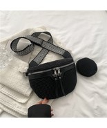 Fashion Rhinestone Waist Belt Bag Women Chest Pack Shoulder Crossbody Ba... - £18.92 GBP