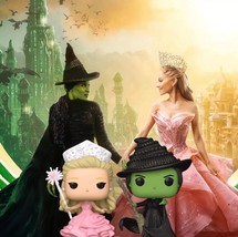 Funko Pop Wicked Elphaba and Glinda In Bubble Gown Set Of 2 W/Protective... - $85.97