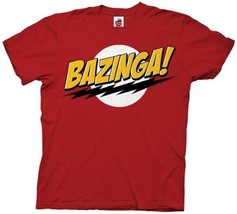 The Big Bang Theory Bazinga! Tv Series Logo T-Shirt Flash Red New Unworn - £14.37 GBP