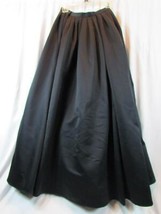 Vintage Victor Costa Nieman Marcus Black Tafeta Long Skirt Sz 6 Please See Measu - $94.99