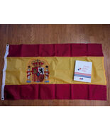Vtg España Nacional Dura-Lite Nylon Bandera 0.9x1.5m Latón Ojete Dettra ... - $1,022.18 MXN