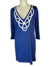 Lilly Pulitzer Blair V Neck Dress/Tunic 100% Pima Cotton True Navy Size XL - £31.05 GBP