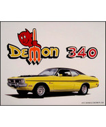 1971 Dodge Demon 340 Mopar Art Print Lithograph 71 - $30.69