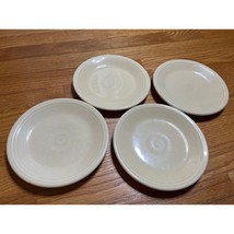 Set of 4 Fiesta Ware pale yellow discontinued 7&quot; salad dessert plates - $19.40