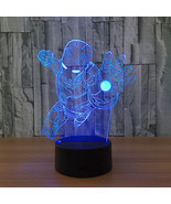 IROMAN 3D Night Light USB Touch Bedside Lamp 7 Colors Changing LED Lamps - £7.78 GBP+