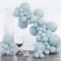 Pale Aqua Balloons, 100 Pcs Boho Blue Balloons Different Sizes Pack Of 18 Inch 1 - £15.72 GBP
