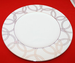 Waterford Fine Bone China Halo Dinner Plate 27.5cm 10.75 inch White Silv... - $44.85