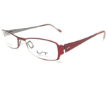 Morel Eyeglasses Frames LIGHTEC 6591L RG 206 Red Silver Rectangular 49-1... - $140.03