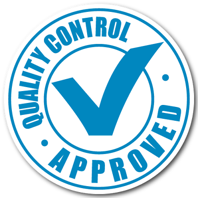 Primary image for Quality Control Approved Stickers, Blue, 1" Circle, Roll of 500 Labels