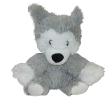 Warmies Wolf Husky Dog Plush 9&quot; Microwavable Lavender Scented Stuffed Animal - £8.69 GBP
