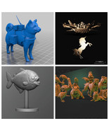 Pack of 4 Differents Models STL Model 3d File For 3d Printer Ready To Print - €4,17 EUR