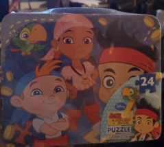 Disney Jake &amp; the Neverland Pirates Tin Lunchbox 24-Piece Puzzle (Cardinal)  - £14.93 GBP