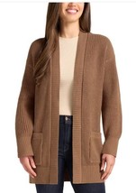 Max &amp; Mia Womens Cardigan Sweater Light Brown Camel Pockets Open Front C... - $808.74 MXN