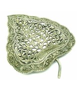 Vintage Antik Alt Echt Massiv Silber Platte Trey Dekorativ Hand- Kunst A... - €224,52 EUR