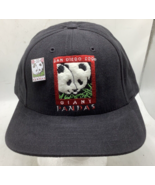 Vintage San Diego Zoo Giant Panda Red Black Sand Snapback Trucker Hat Ca... - $19.57
