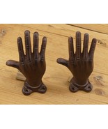 2 Cast Iron Hand Bookends Book Ends Bookshelf Paperweight Rustic Home De... - $646.77 MXN