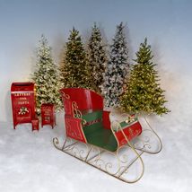 Zaer Ltd. 7.75 Ft. Long Elegant Metal Christmas Sleigh The Bethlehem - £2,154.26 GBP