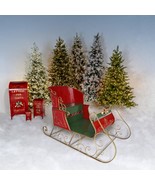 Zaer Ltd. 7.75 Ft. Long Elegant Metal Christmas Sleigh The Bethlehem - £2,107.06 GBP