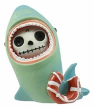 Furry Bones Sharkie Great White Shark Costumed Skeleton Figurine With Tube 3&quot;H - $14.99