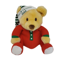 Hallmark Baby&#39;s 1ST Christmas 2000 Teddy Bear Red Pj&#39;s Stuffed Animal Plush Toy - £58.88 GBP