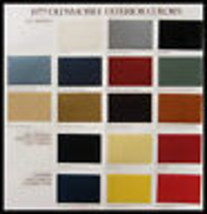 1977 Oldsmobile Ext Color Selection Paint Chip Brochure - $12.47