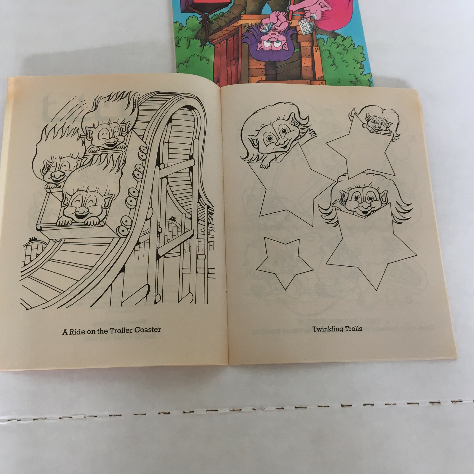 Vintage trolls coloring and activity book pad PB 1990s honey bear books Item image 7