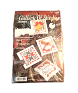 Bucilla Gallery Stitches Christmas Quilters 4 Ornaments Counted Cross St... - £11.01 GBP