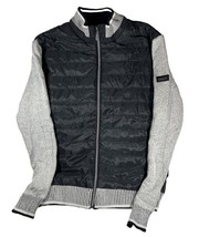 Scott James Bomber Jacket Sz M Quilted Jacket Coat Mens Full Zip Black Gray - £19.59 GBP
