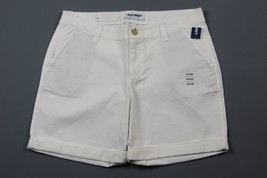 NWT- OLD NAVY White Cuffed Bermuda shorts Size 4 - £12.38 GBP