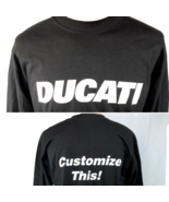 Ducati Motorcycle Customize This Long Sleeve T-Shirt size Large Mens Scr... - $26.93