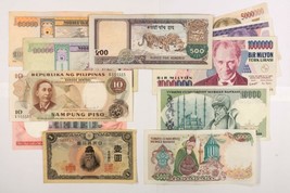 Asia Notes. Turkey To The Philippines. 11 Note Lot - £102.87 GBP