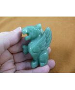 (Y-LIO-GA-702) Green aventurine Roaring LION GARGOYLE gemstone statue my... - $456.77 MXN