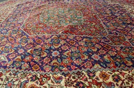 10 x 12&#39;5 Vintage S Antique Geometric Oriental Carpet Hand Knotted Wool Area Rug - £1,709.81 GBP