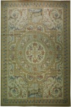 French Aubusson Savoonnerie Rug 12 x 18 Ivory Handmade Rug SP-118751 - £15,635.78 GBP