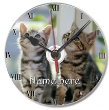 Cute Kittens personalised gift dvd Desk clock. Secret santa with free po... - £9.82 GBP