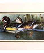 1987 Larry K Martin Bookmark Wood Ducks Vintage Nature Art Book Accessor... - $19.99
