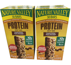2 Packs Nature Valley Protein Chewy Bars Peanut Butter Dark Chocolate Bo... - £35.68 GBP