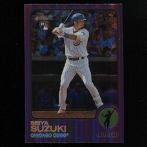 2022 Topps Heritage High Number Seiya Suzuki #505 Purple Chrome Chicago Cubs - £3.89 GBP