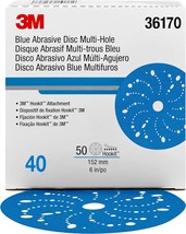 Hookit Amapr 3M Blue Abrasive Disc Multi-Hole, 36170, 6 In, 40 Grade, 50... - £111.65 GBP