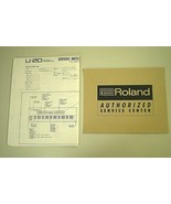 ROLAND U-20 RS-PCM Keyboard Synthesizer Synth SERVICE MANUAL / Circuit S... - £14.05 GBP