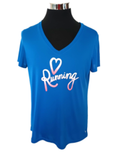 Danskin Now Tee Shirt Women&#39;s Size X-Large Semi Fit Cobalt Blue Love Running - £11.68 GBP