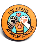 Cat Pin Badge Toe Beans Appreciation Club Pet Pin Badge Printed Brooch F... - £3.30 GBP