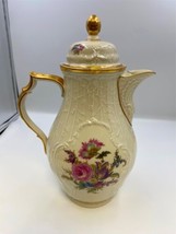 Rosenthal SANSSOUCI Ivory Floral Rose Germany Large Coffeepot - $179.99