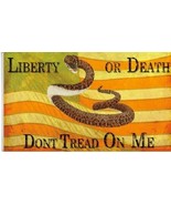 3X5 Liberty Or Death Gadsden Don&#39;T Tread On Me Vintage Historic Flag Ban... - £14.33 GBP